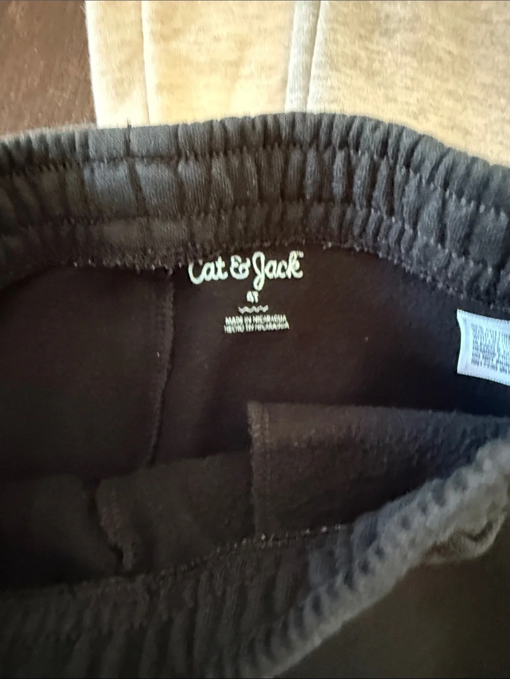 Great Cat and Jack Bundle of Everyday Jogger Pants - Black, Light Gray, Cream - Picture 4 of 12